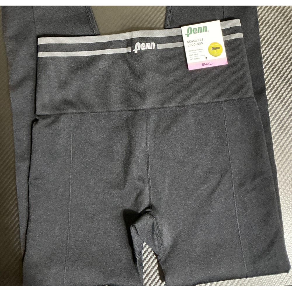 Pen black seamless leggings high waist Tennis Prep Athleisure Small